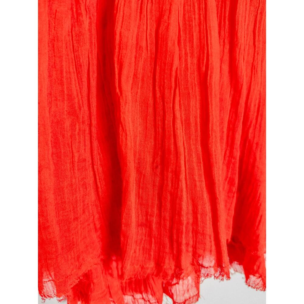 Free People One Padma Crinkle Gauze Flutter Sleeve V-Neck Top Medium - Picture 8 of 8